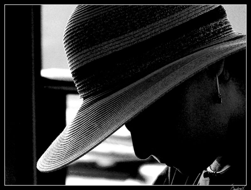 Silouette di ritratto con cappello