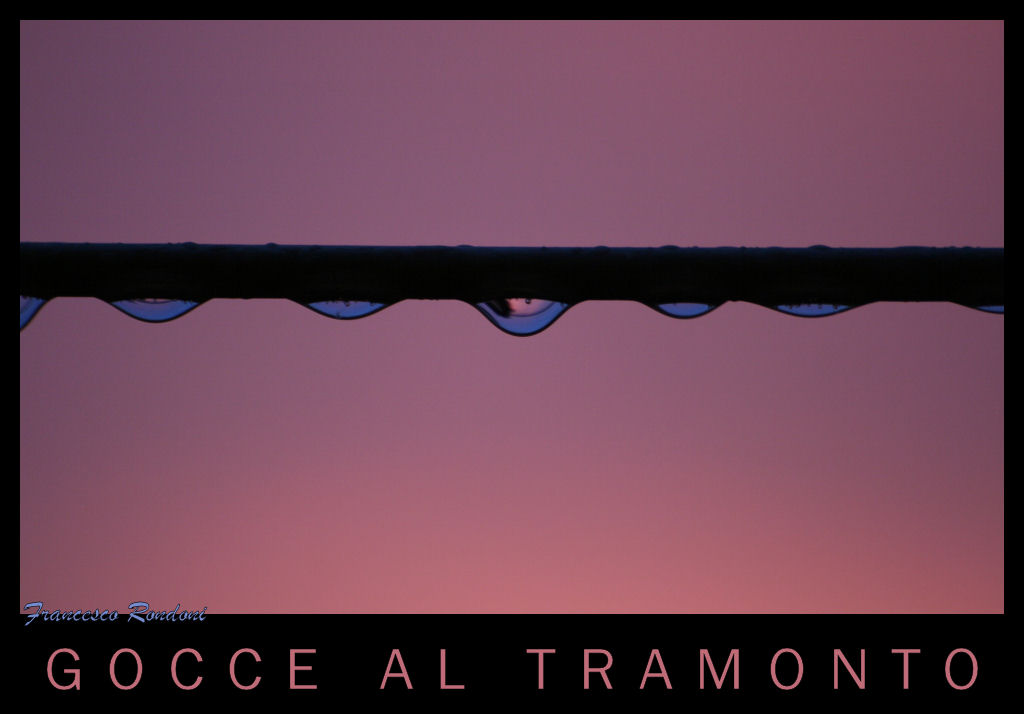 Gocce al tramonto