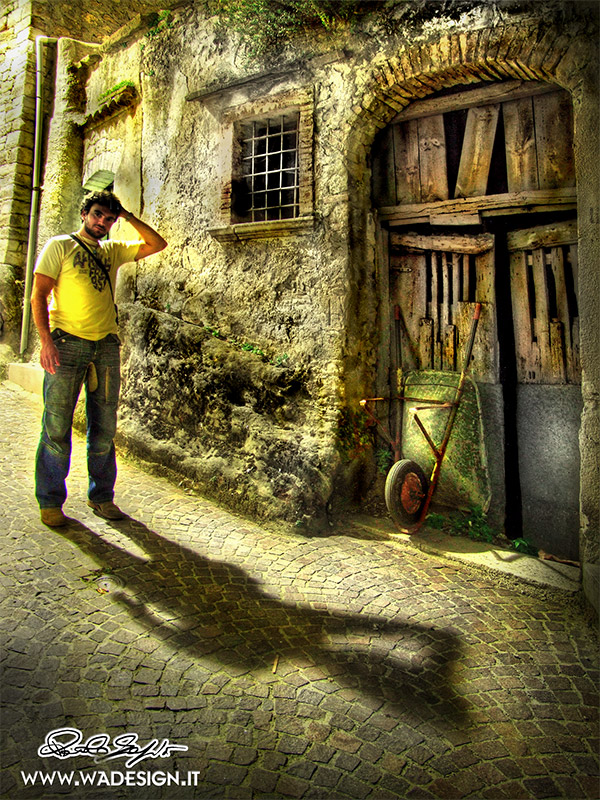 HDR foto di notte - -vicolo a tufara (cb)