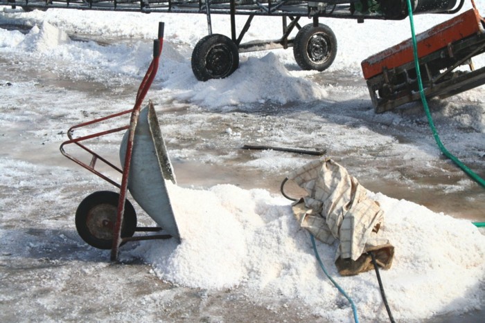 lavori in corso alle saline