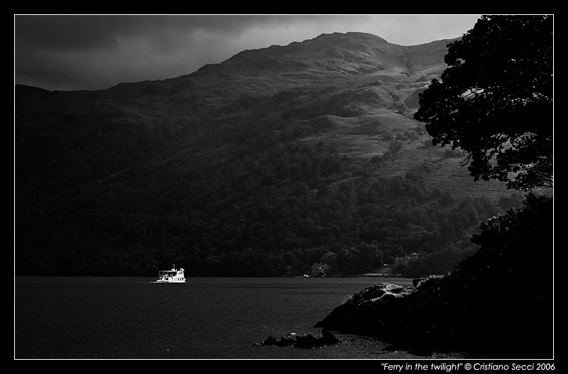 Ferry in the twilight
