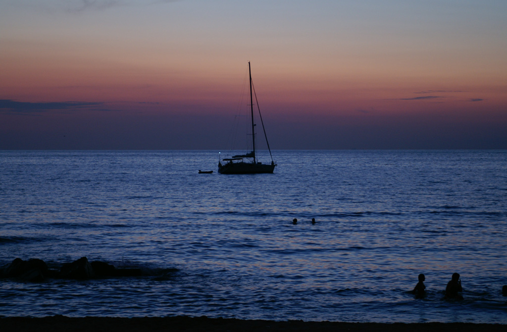 Un bagno al crepuscolo