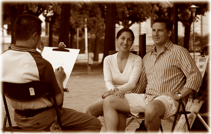 Ritratto in riva al lago