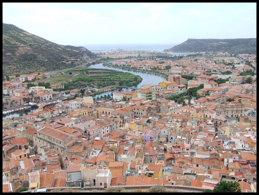 panoramica Bosa Marina dal castello
