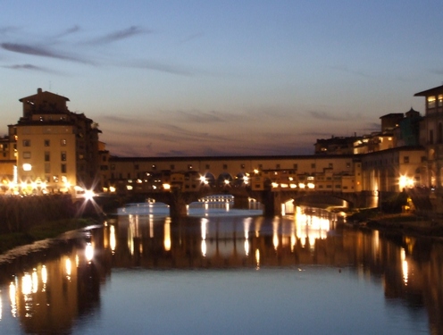 Ponte Vecchio di notte.