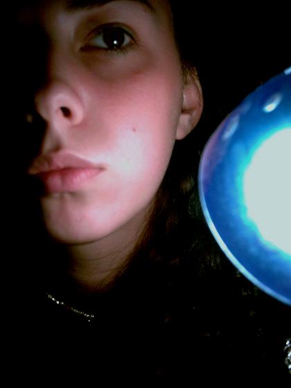 lampadina blu