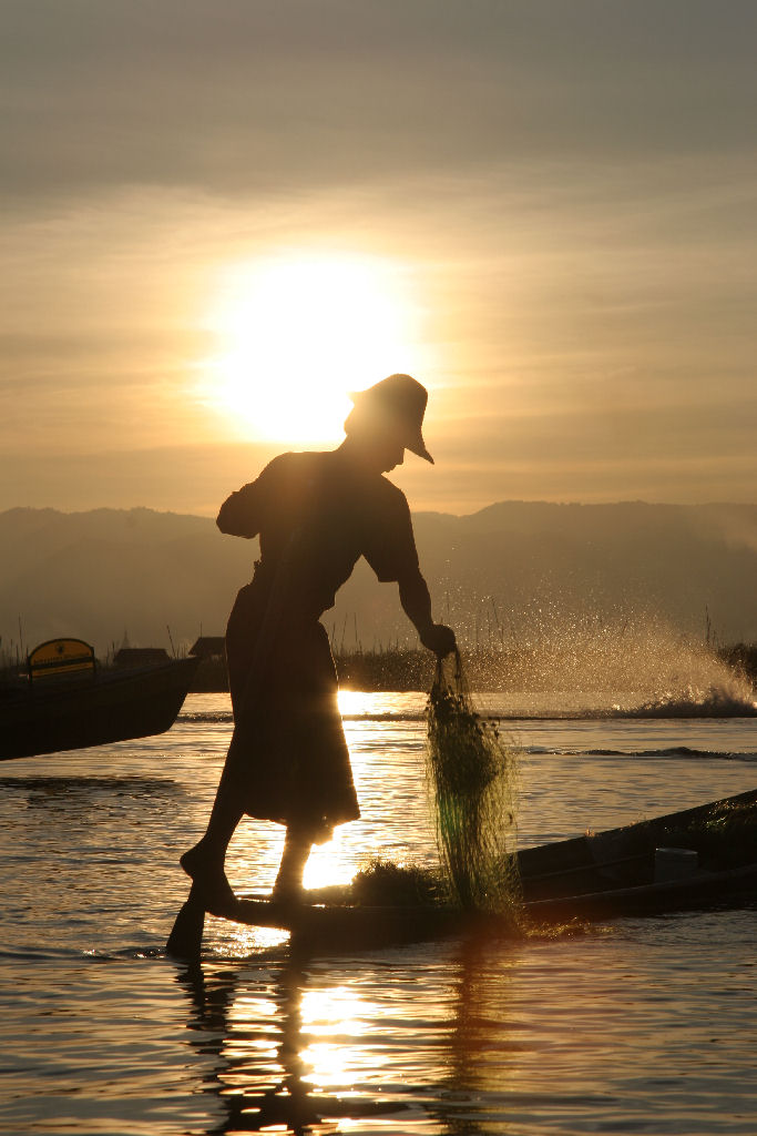 Myanmar - Sunset on Inle Lake
