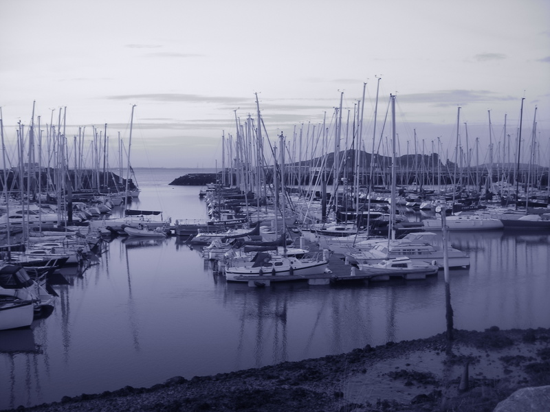 boats in cyan Howth