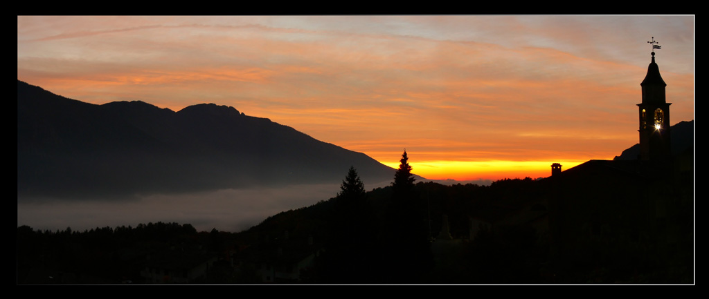 nebbia bassa prima dell'alba