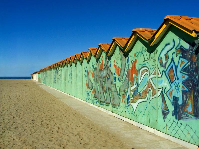 Grafia sulla spiaggia