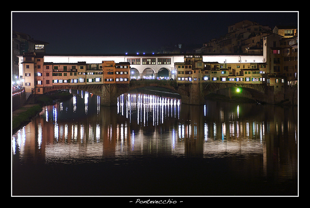 - Pontevecchio di notte -