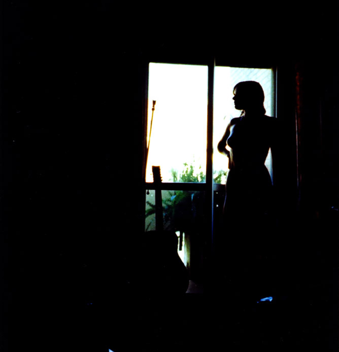 portrait of a girl in the shadow