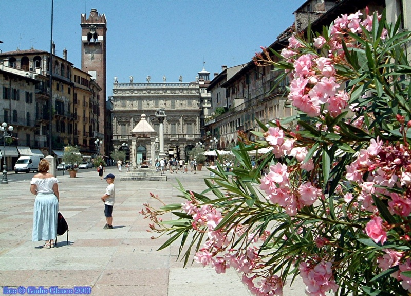 piazza delle erbe a verona qualche anno fa