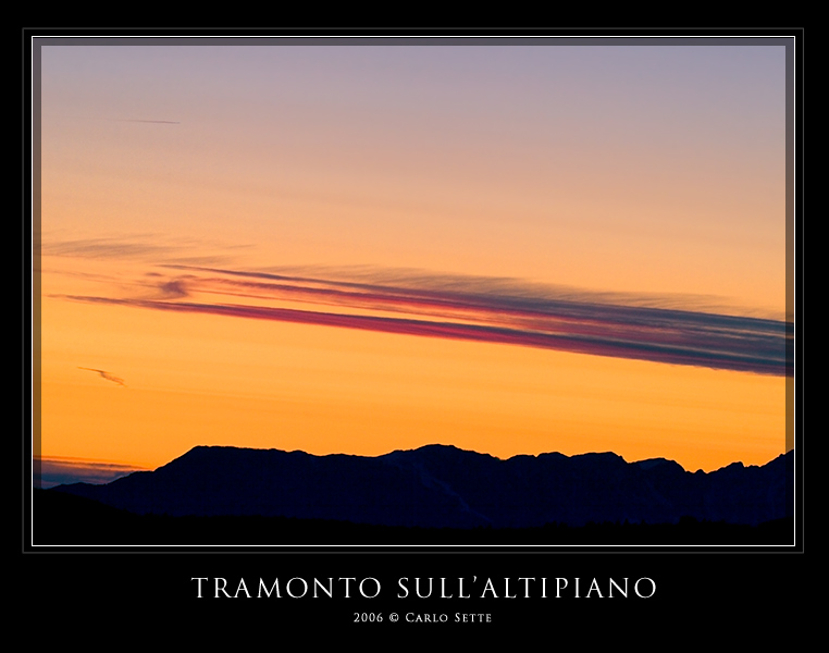 Tramonto sull'altipiano