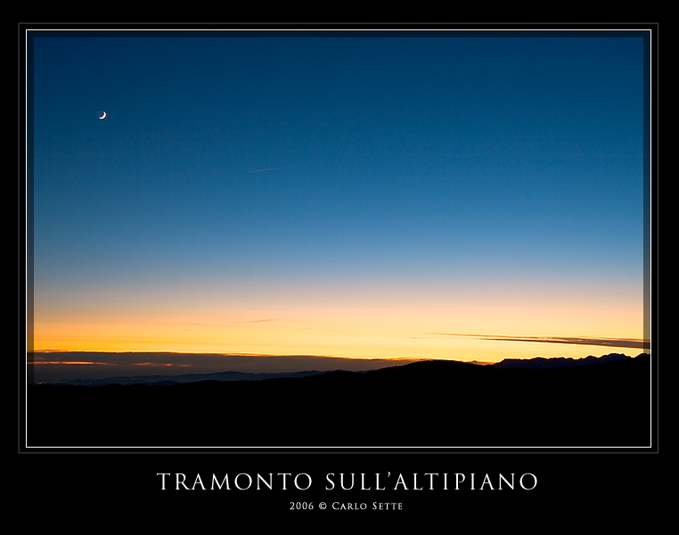 Tramonto sull'altipiano (con luna)