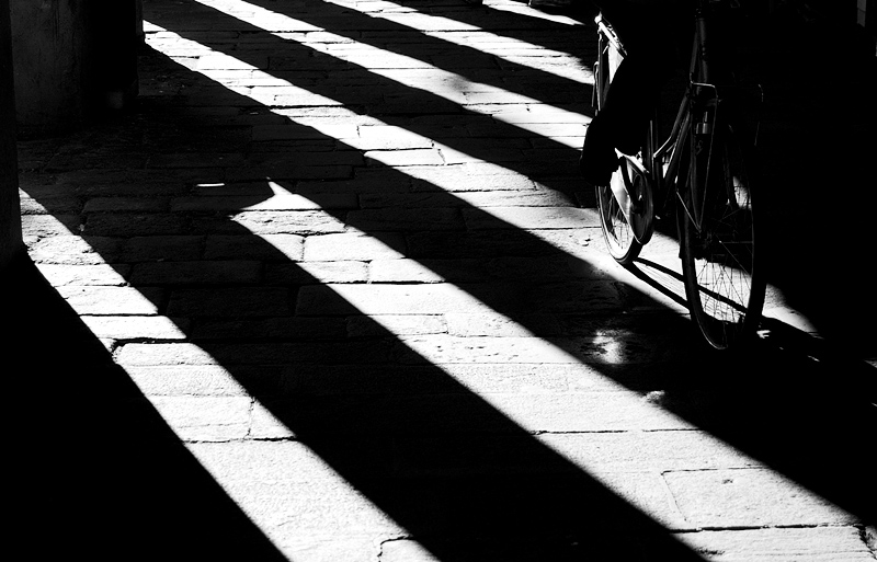 Bicicletta su striscie pedonali