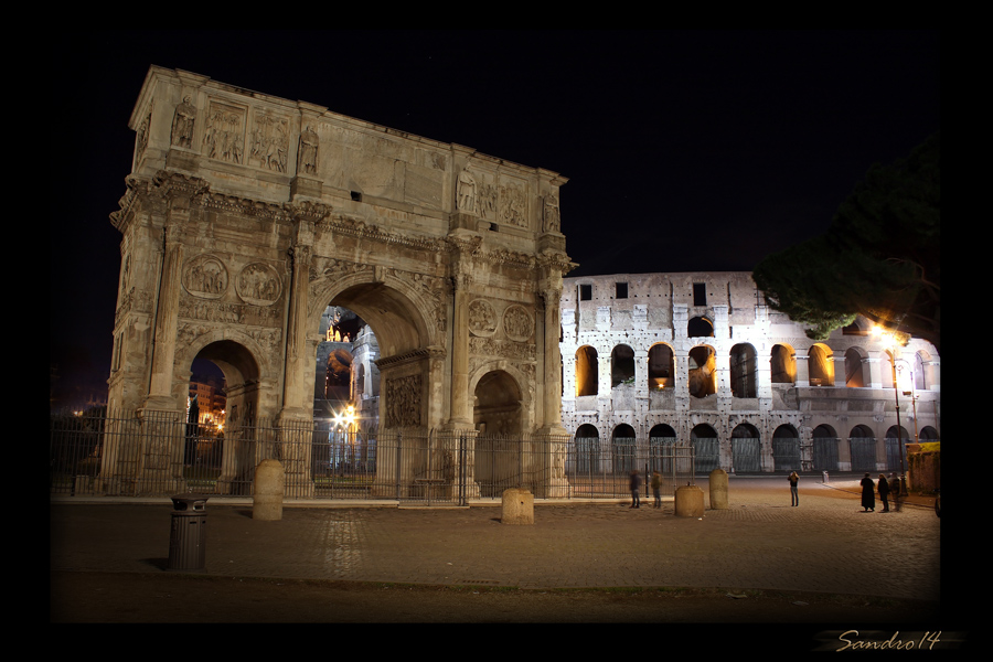 Colosseo e arco di Costantino