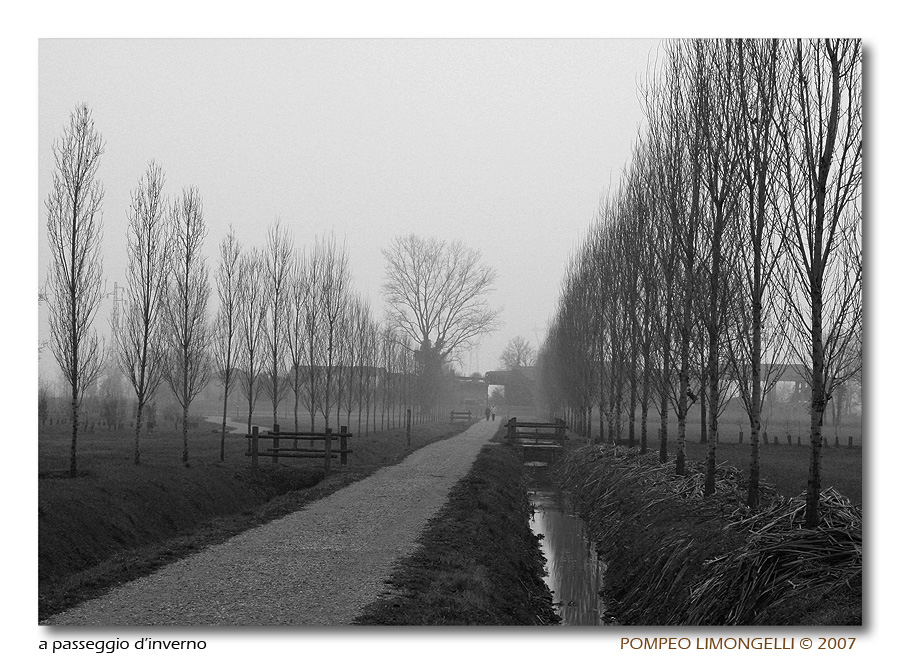 a passeggio d'inverno