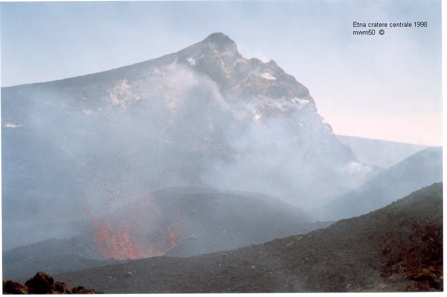 etna cratere centrale aprile 1998