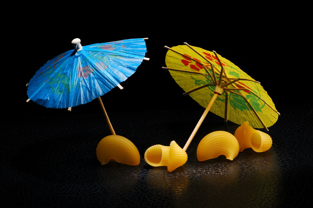 Conchiglie sotto l'ombrellone....