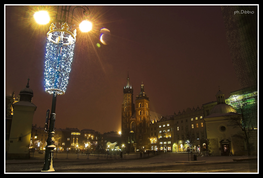 luci natalizie a cracovia