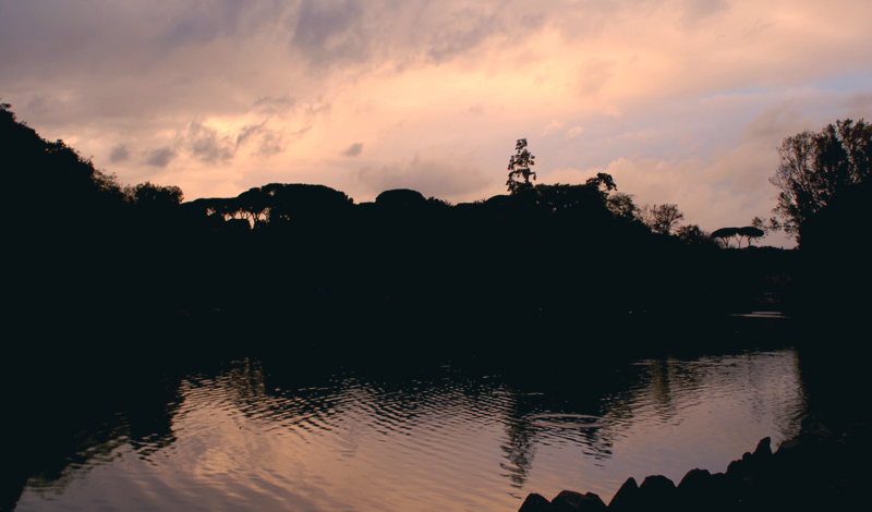 Tramonto a villa pamphili