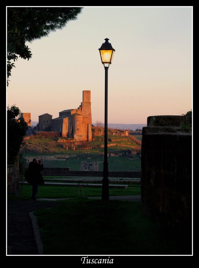 Sunset landscape in Tuscania
