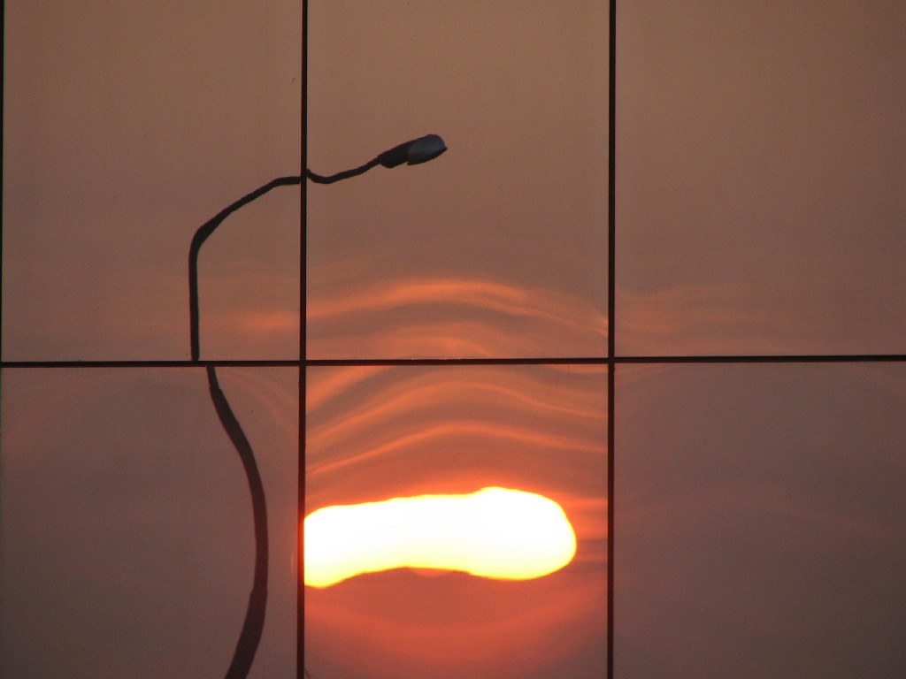 vetrata a specchio...al tramonto