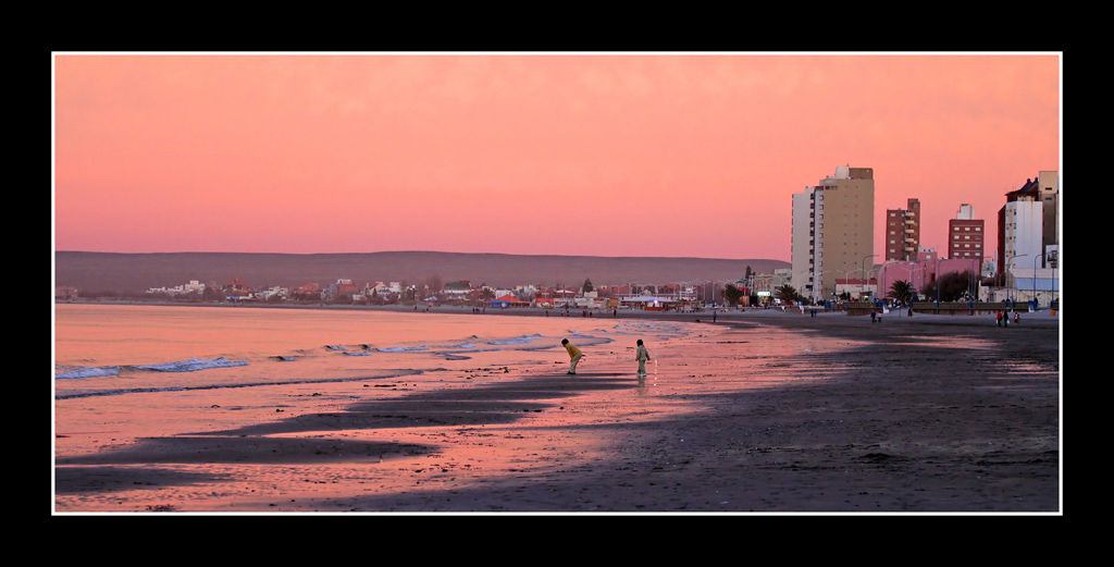 Playing in the sunset