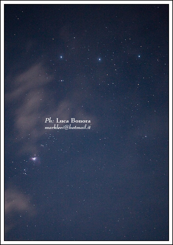 cintura e nebulosa di Orione