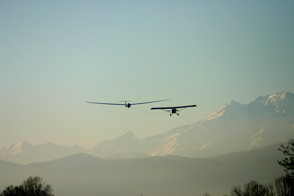L'aliante e il suo traino