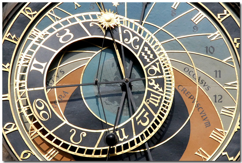 Particolare orologio astronomico di Praga