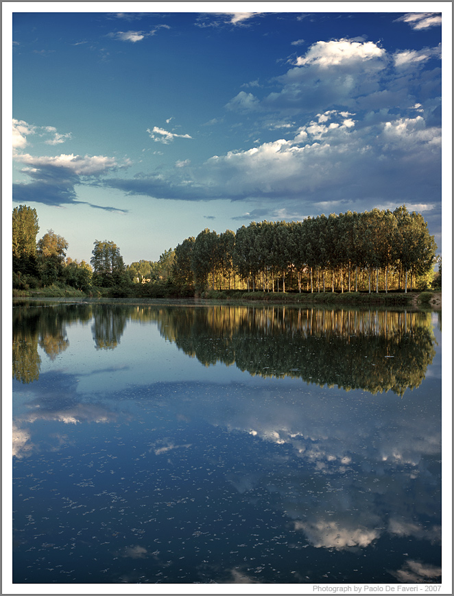 Il Po vicino a Carignano, Torino.