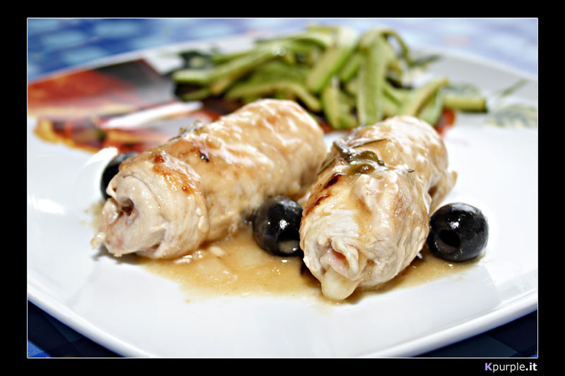 Involtini con contorno di zucchine