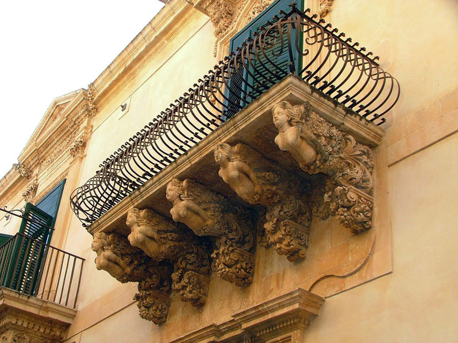 balcone in arte barocca noto (sr)