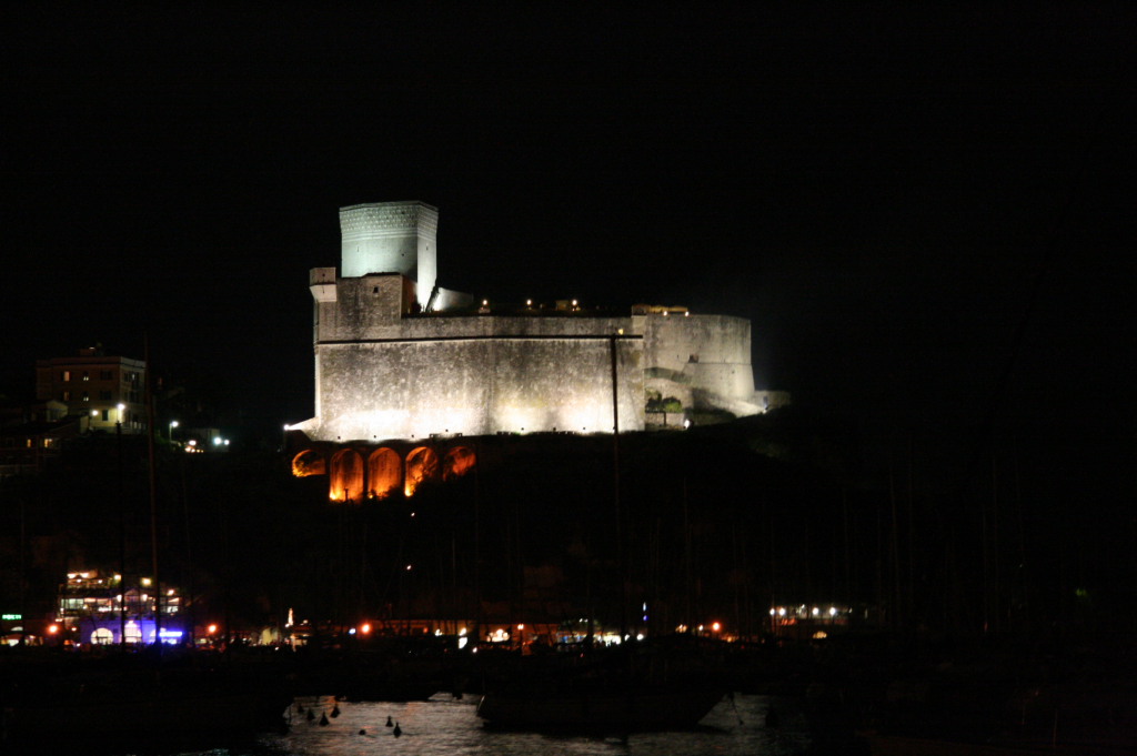 Castello di Lerici in una notte d'estate