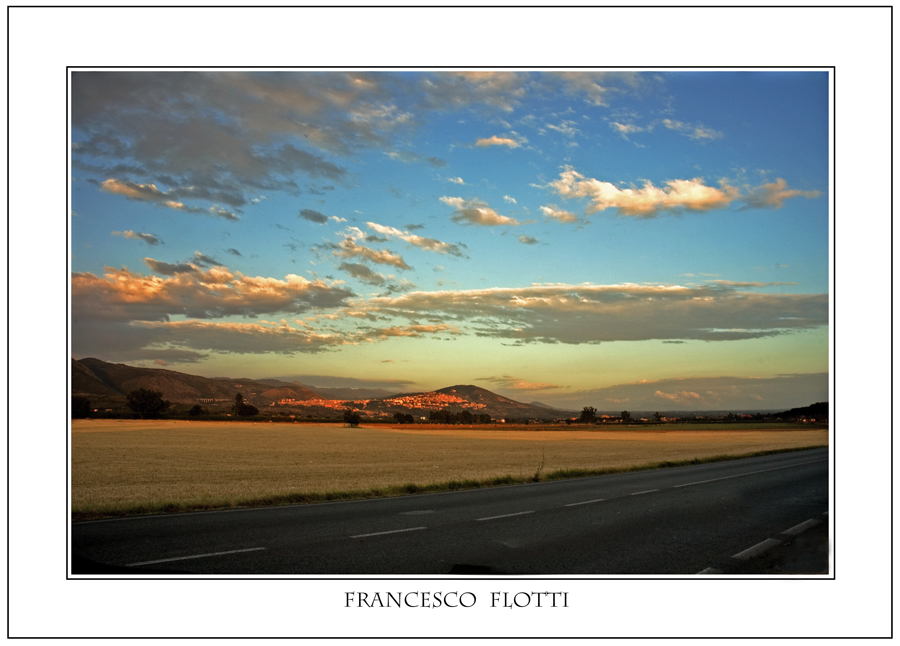 Paesaggio al tramonto