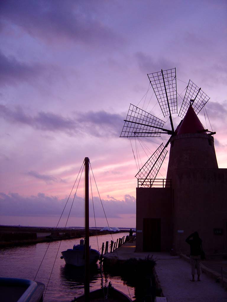 tramonto in salina