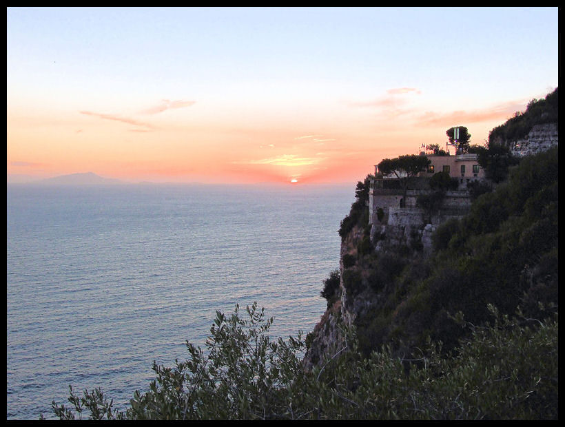 tramonto in costiera