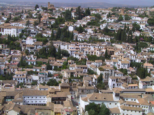 Granada, Albaycin visto dall'Alhambra