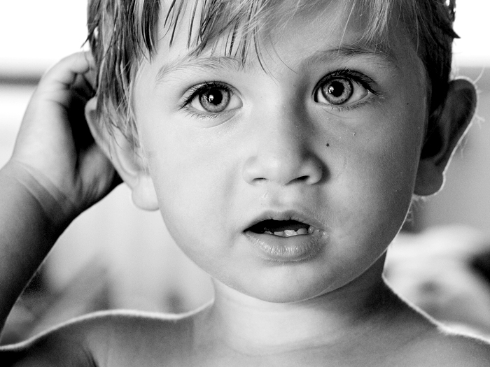 black and white eyes