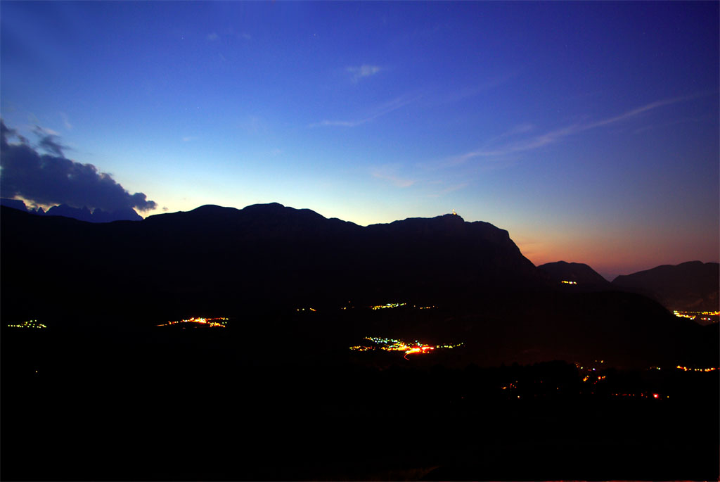 paganella dalla brigolina by night