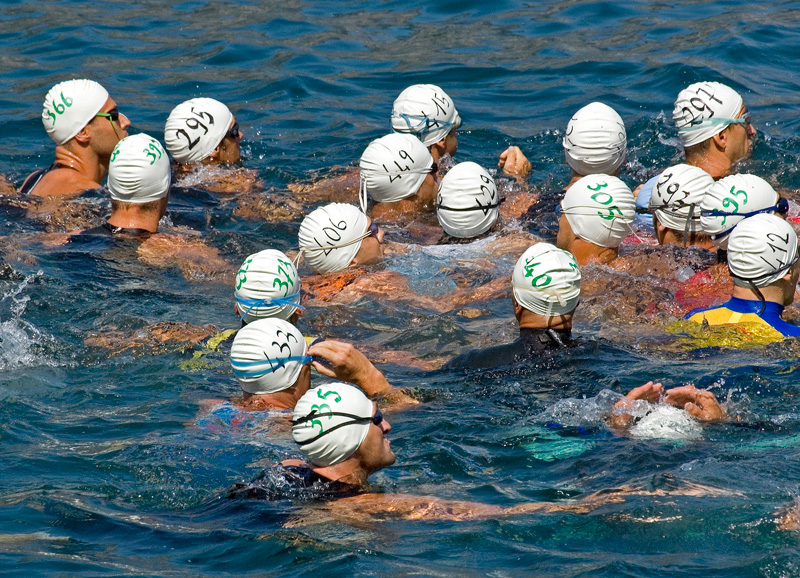 triathlon a lecco - partenza