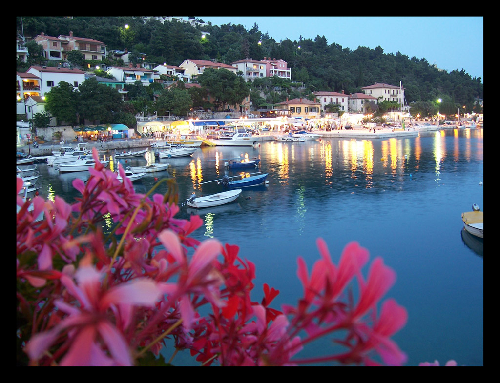 tramonto sul porticciolo