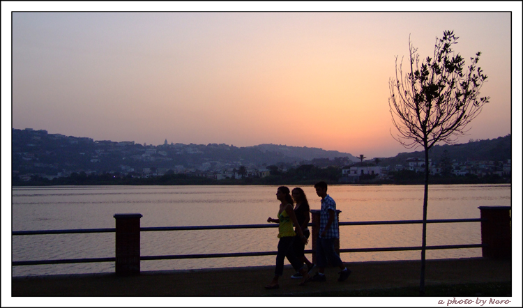 Passeggiata al tramonto