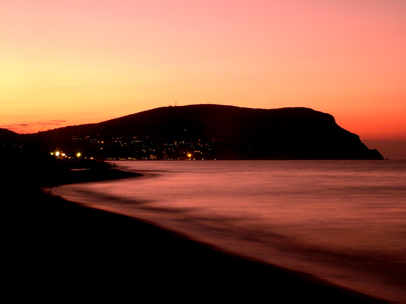 Tramonto sulla  "Riviera del Conero"