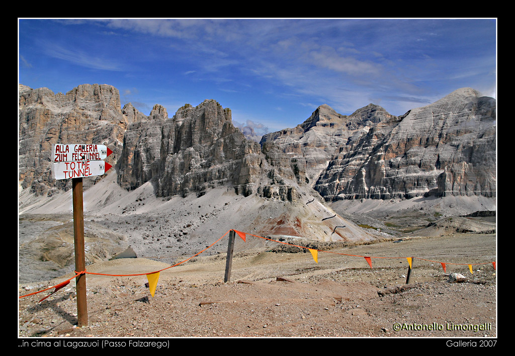 in cima al Lagazuoi (Passo Falzarego)