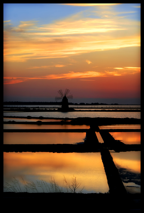 Mulino e Saline al crepuscolo