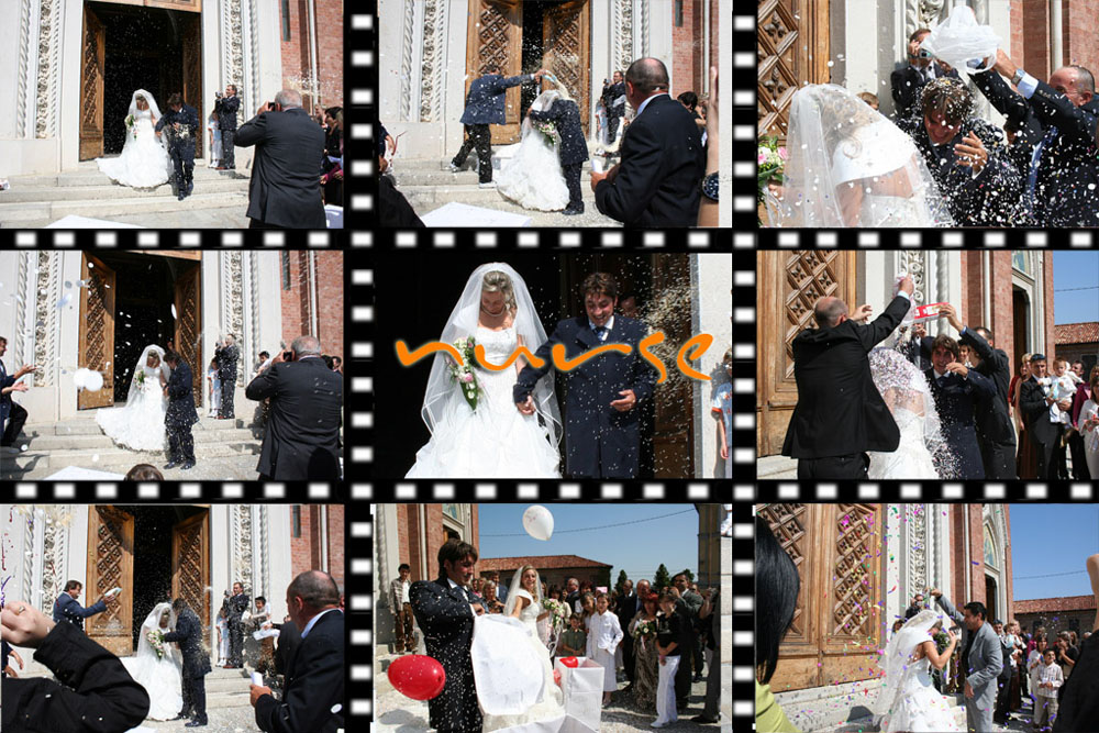 lungo lancio di confetti