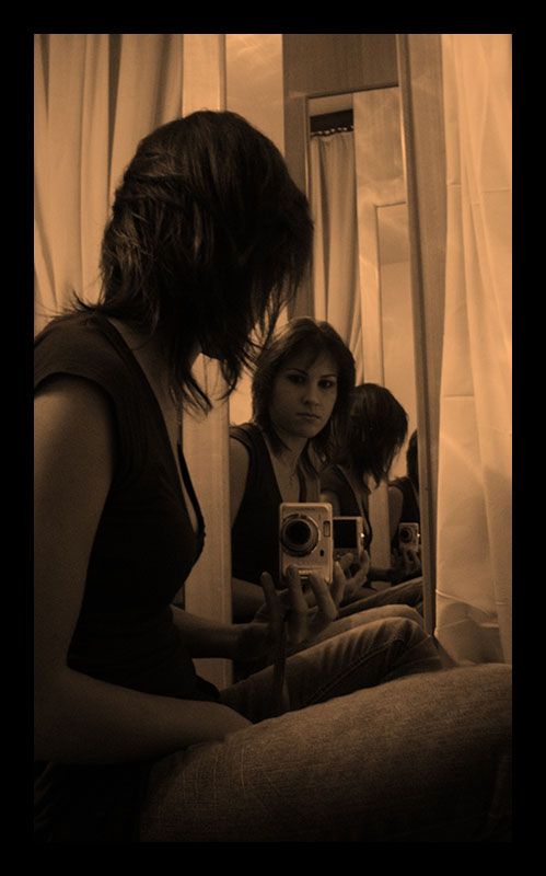 Lara in the mirror